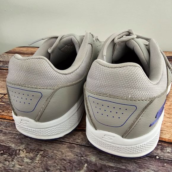 Skechers Men's Torque Waterproof Golf Shoe, Gray/Blue Sole, 8.5 - Picture 4 of 6